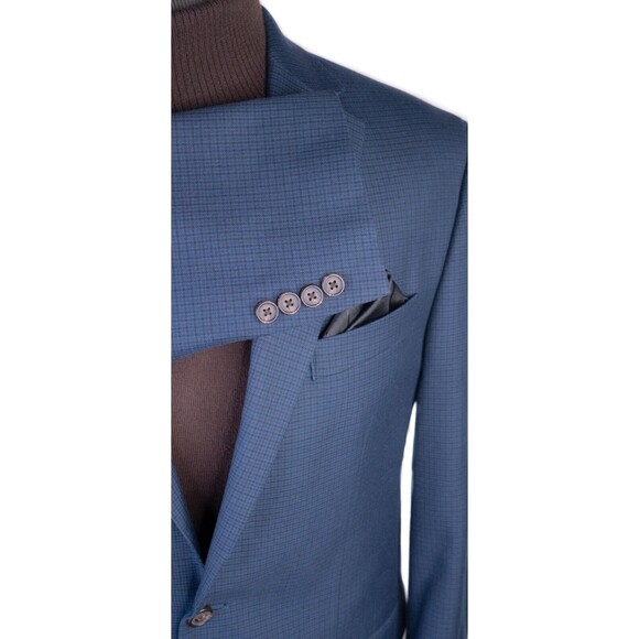 Ralph Lauren Mens Blazer Sz 42L Sport Coat Jacket Poly Blend 2-Bttn Houndstooth - Picture 6 of 13